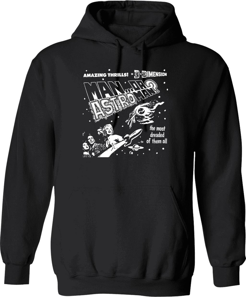 Man Or Astroman - 3d Essential Hoodie - Black