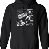 Man In Boat Hoodie - Retro Graphic Pullover Hoodie for Men & Women - Black