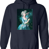 Marie Antoinette Hoodie - Retro Graphic Pullover Hoodie for Men & Women - Navy