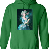 Marie Antoinette Hoodie - Retro Graphic Pullover Hoodie for Men & Women - Green