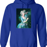 Marie Antoinette Hoodie - Retro Graphic Pullover Hoodie for Men & Women - Blue