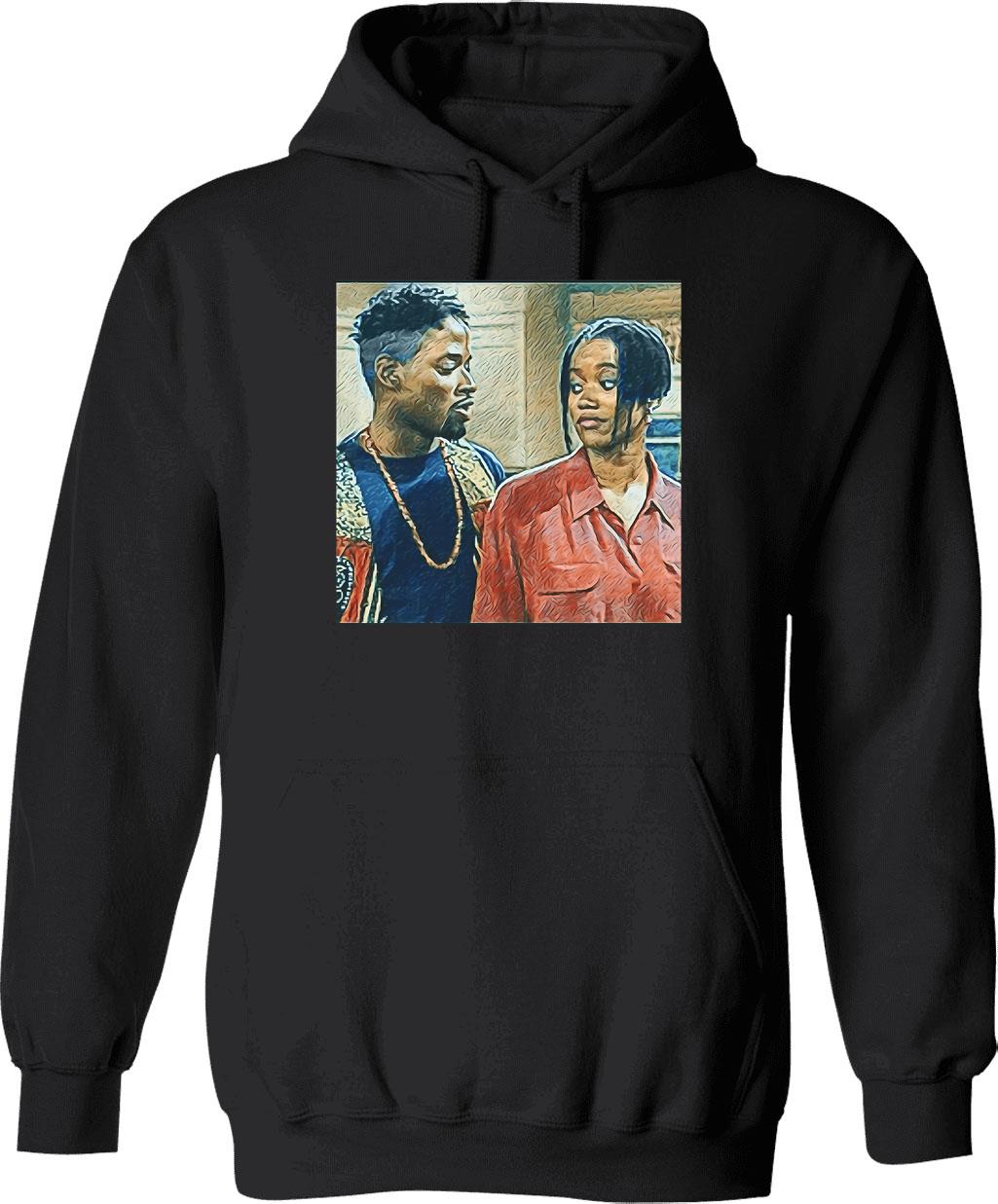 Max And Big Wolf Hoodie - Retro Graphic Pullover Hoodie for Men & Women - Black