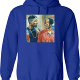 Max And Big Wolf Hoodie - Retro Graphic Pullover Hoodie for Men & Women - Blue