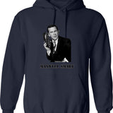 Maximum Violence Hoodie - Retro Graphic Pullover Hoodie for Men & Women - Navy