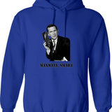 Maximum Violence Hoodie - Retro Graphic Pullover Hoodie for Men & Women - Blue