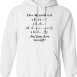 Maxwells Equations Hoodie - Retro Graphic Pullover Hoodie for Men & Women - White
