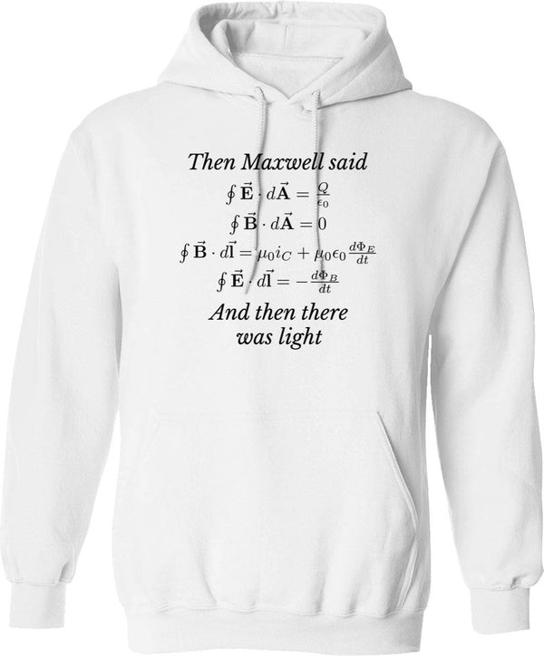 Maxwells Equations Hoodie - Retro Graphic Pullover Hoodie for Men & Women - White