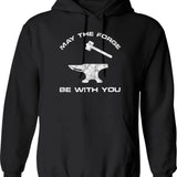 May The 14 Be With You Sewing Machine Quilting Vintage Funny Womens Hoodie - Black