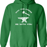 May The 14 Be With You Sewing Machine Quilting Vintage Funny Womens Hoodie - Green