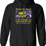 Maybe Swearing Will Help Hoodie - Retro Graphic Pullover Hoodie for Men & Women - Black