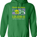 Maybe Swearing Will Help Hoodie - Retro Graphic Pullover Hoodie for Men & Women - Green