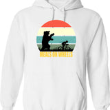 Mcky Rat Vintage Funny Hoodie - Retro Graphic Cosy Pullover - White