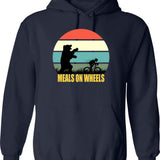 Mcky Rat Vintage Funny Hoodie - Retro Graphic Cosy Pullover - Navy