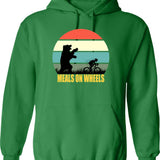 Mcky Rat Vintage Funny Hoodie - Retro Graphic Cosy Pullover - Green