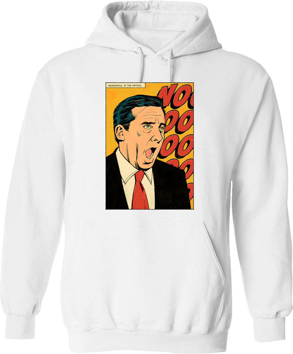 Mean Streak Classic Hoodie - Retro Graphic Pullover Hoodie for Men & Women - White