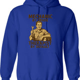 Meanwhile... Hoodie - Retro Graphic Pullover Hoodie for Men & Women - Blue
