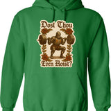 Medieval Blue Beetroot Hoodie - Retro Graphic Pullover Hoodie for Men & Women - Green