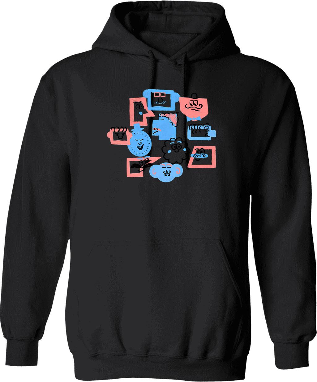 Medieval Knight Gym Meme Hoodie - Retro Graphic Pullover Hoodie for Men & Women - Black