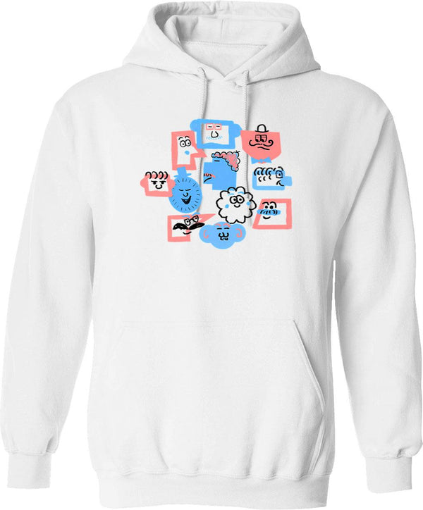 Medieval Knight Gym Meme Hoodie - Retro Graphic Pullover Hoodie for Men & Women - White