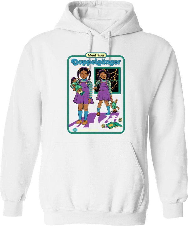 Meet The Team Vintage Art Hoodie - Retro Graphic Cosy Pullover - White