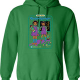 Meet The Team Vintage Art Hoodie - Retro Graphic Cosy Pullover - Green