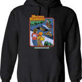 Meet Your Doppelgnger Hoodie - Retro Graphic Pullover Hoodie for Men & Women - Black