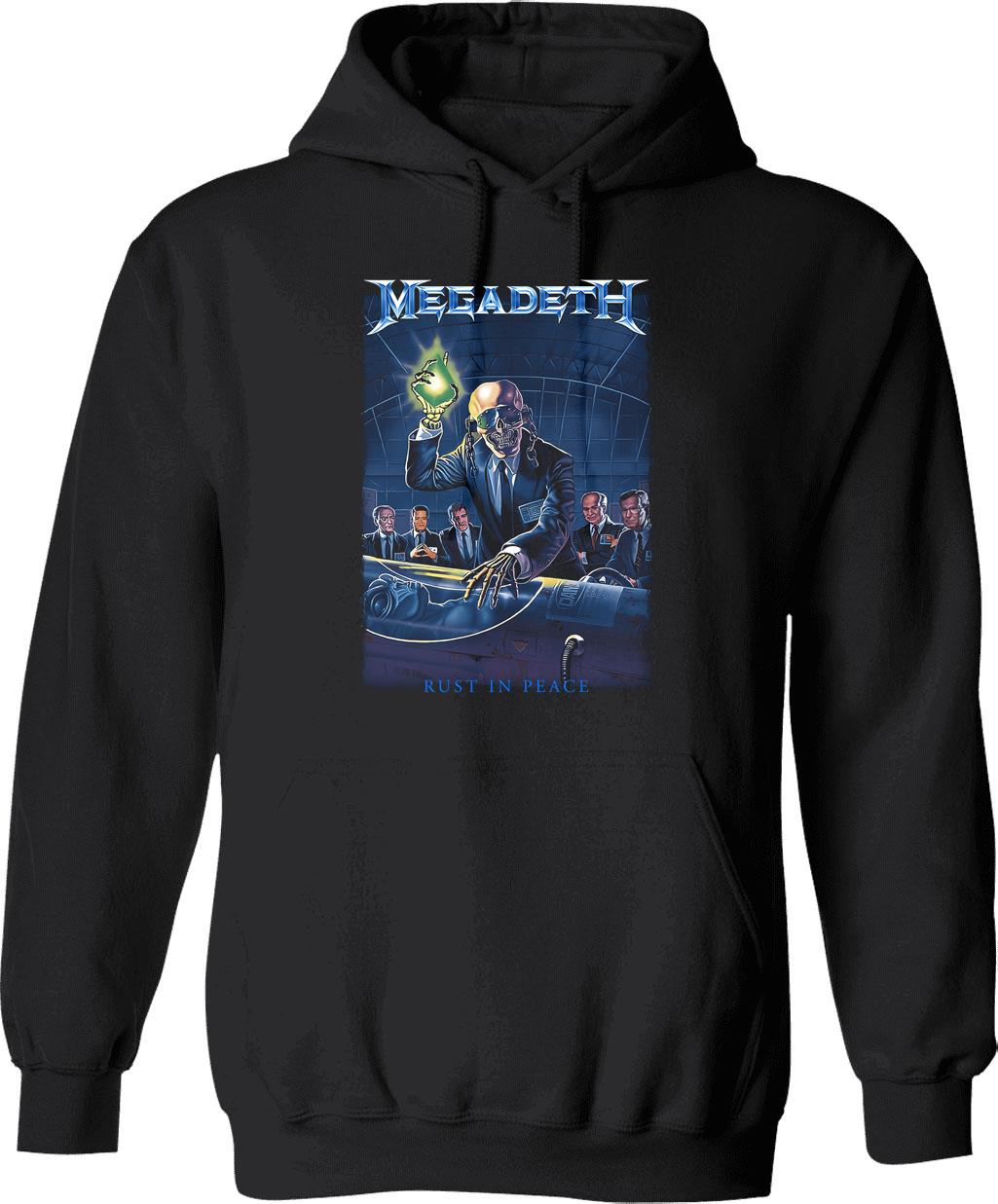 Megarock City Hoodie - Retro Graphic Pullover Hoodie for Men & Women - Black