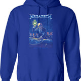 Megarock City Hoodie - Retro Graphic Pullover Hoodie for Men & Women - Blue