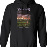 Megarock City (2) Hoodie - Retro Graphic Pullover Hoodie for Men & Women - Black