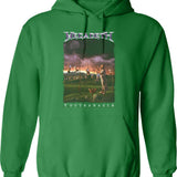 Megarock City (2) Hoodie - Retro Graphic Pullover Hoodie for Men & Women - Green