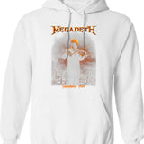 Megarock City (4) Hoodie - Retro Graphic Pullover Hoodie for Men & Women - White