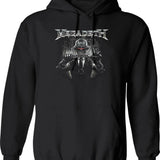 Megarock City (5) Hoodie - Retro Graphic Pullover Hoodie for Men & Women - Black
