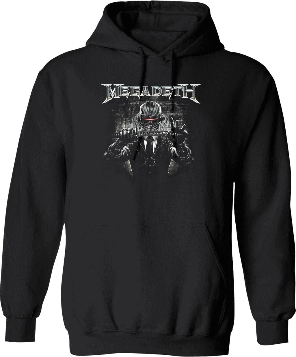 Megarock City (5) Hoodie - Retro Graphic Pullover Hoodie for Men & Women - Black