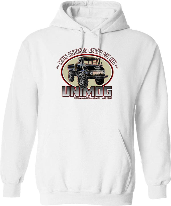 Megarock City (6) Hoodie - Retro Graphic Pullover Hoodie for Men & Women - White