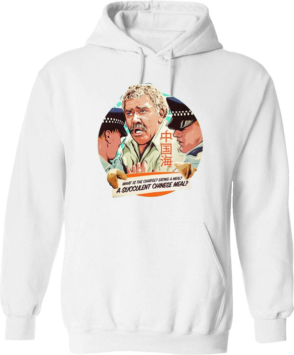 Meme A Succulent Chinese Meal Funny Graphic Pullover Hoodie - White