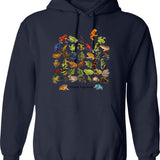 Mens Funny Spider Dad Hoodie Insect - Sarcastic Humor Graphic Hoodie - Navy