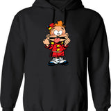 Mens It's Not A Dad Bod It's A Father Figure Funny Retro Vintage Hoodie - Black