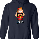 Mens It's Not A Dad Bod It's A Father Figure Funny Retro Vintage Hoodie - Navy