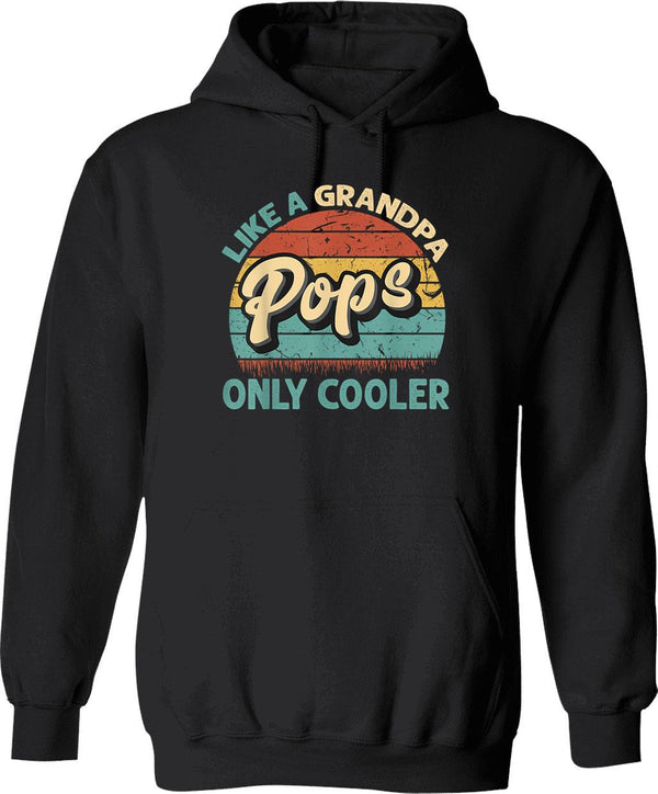 Mens Poppy Because Grandpa Is For Old Guys Funny Vintage Retro Gift Hoodie - Black