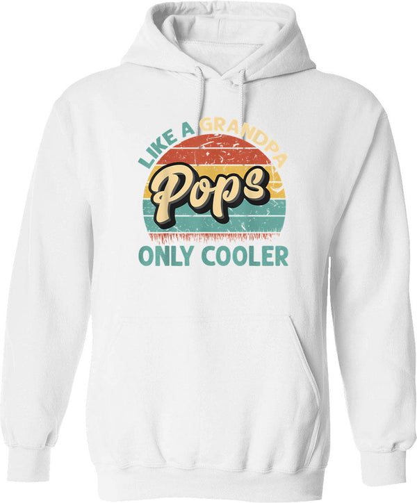 Mens Poppy Because Grandpa Is For Old Guys Funny Vintage Retro Gift Hoodie - White