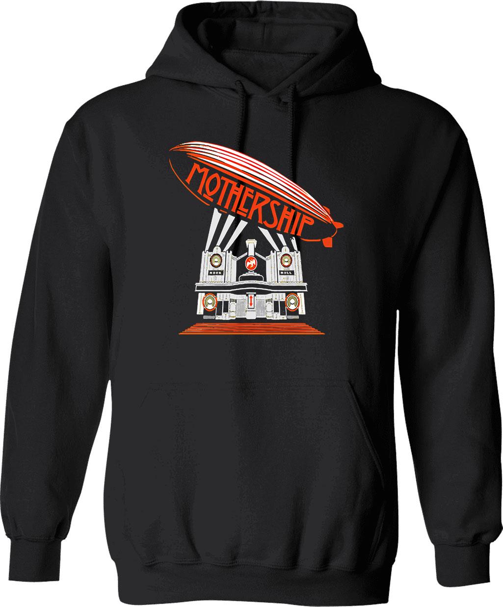 Mens Vintage Guitar Chord Dad Hoodie - Retro Graphic Cosy Pullover - Black