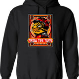 Meow Anything Hoodie - Retro Graphic Pullover Hoodie for Men & Women - Black