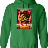 Meow Anything Hoodie - Retro Graphic Pullover Hoodie for Men & Women - Green