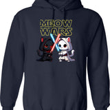 Meow Tse Tung Hoodie - Retro Graphic Pullover Hoodie for Men & Women - Navy