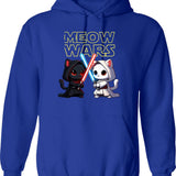 Meow Tse Tung Hoodie - Retro Graphic Pullover Hoodie for Men & Women - Blue