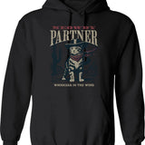 Meowdy Cowboy Hoodie - Retro Graphic Pullover Hoodie for Men & Women - Black