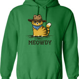 Meow Wars Hoodie - Retro Graphic Pullover Hoodie for Men & Women - Green