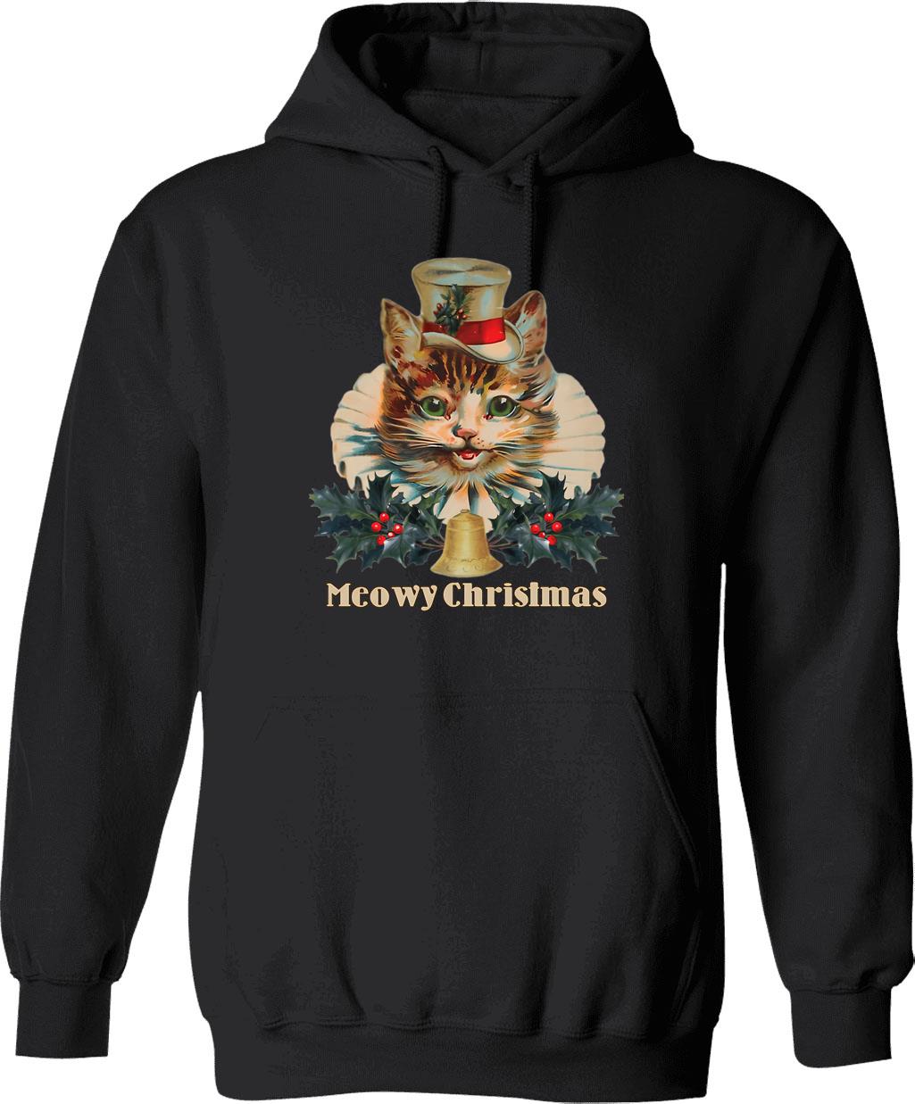 Meowtain Dew Shirt Hoodie - Retro Graphic Pullover Hoodie for Men & Women - Black