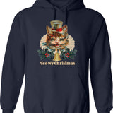 Meowtain Dew Shirt Hoodie - Retro Graphic Pullover Hoodie for Men & Women - Navy