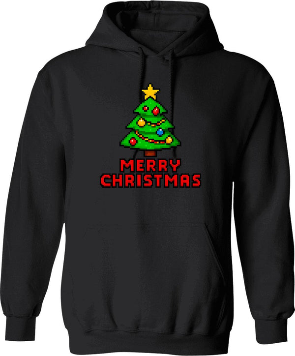 Merry Chickmas - Funny Vintage Chicken Christmas Pajama Gift Hoodie - Black